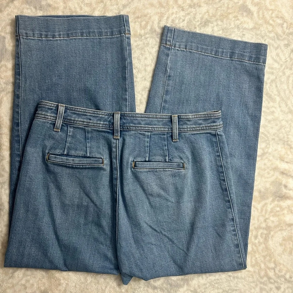 Talbots Flawless High Waisted Wide Crop Jeans - Picture 4 of 8
